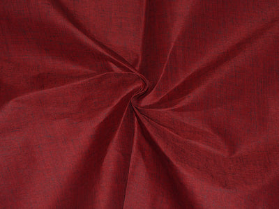 Dark Maroon Dual Shade Plain Cotton Linen Fabric