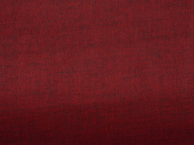 Dark Maroon Dual Shade Plain Cotton Linen Fabric