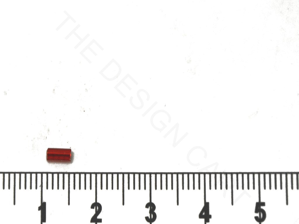 Preciosa Red Silverline Bugle Beads | The Design Cart (4350362878021)