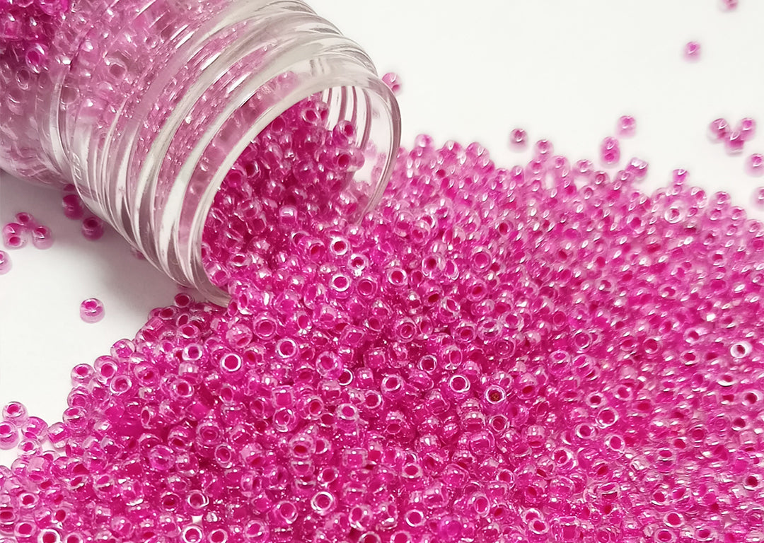 Rani Pink Dyed Round Rocailles Glass Seed Beads (Wholesale)