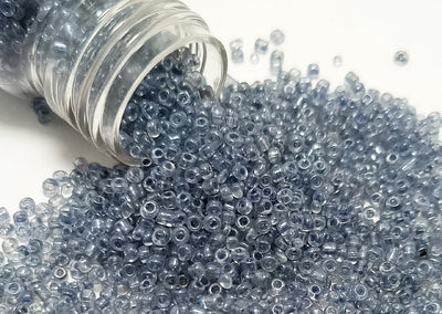 Light Grey Inside Dyed Round Rocailles Glass Seed Beads (Wholesale)