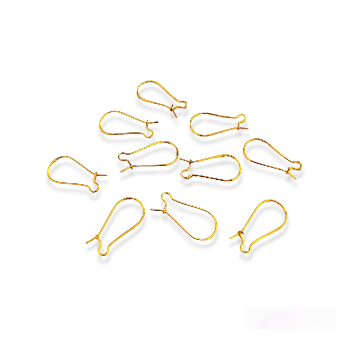 Golden Kidney Wire Earring Findings