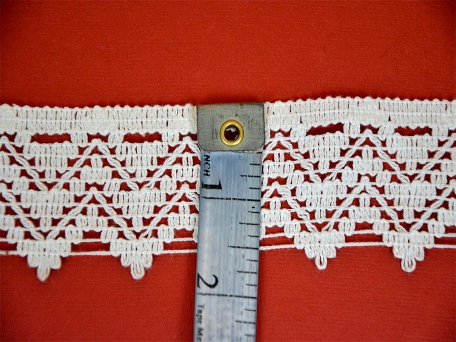 Off White Pattern L-80 Dyeable Cotton Crochet Lace