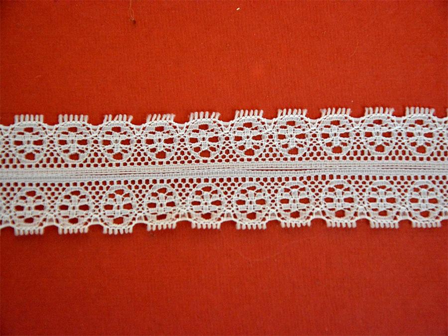 White Pattern L-62 Dyeable Cotton Crochet Lace (Wholesale)