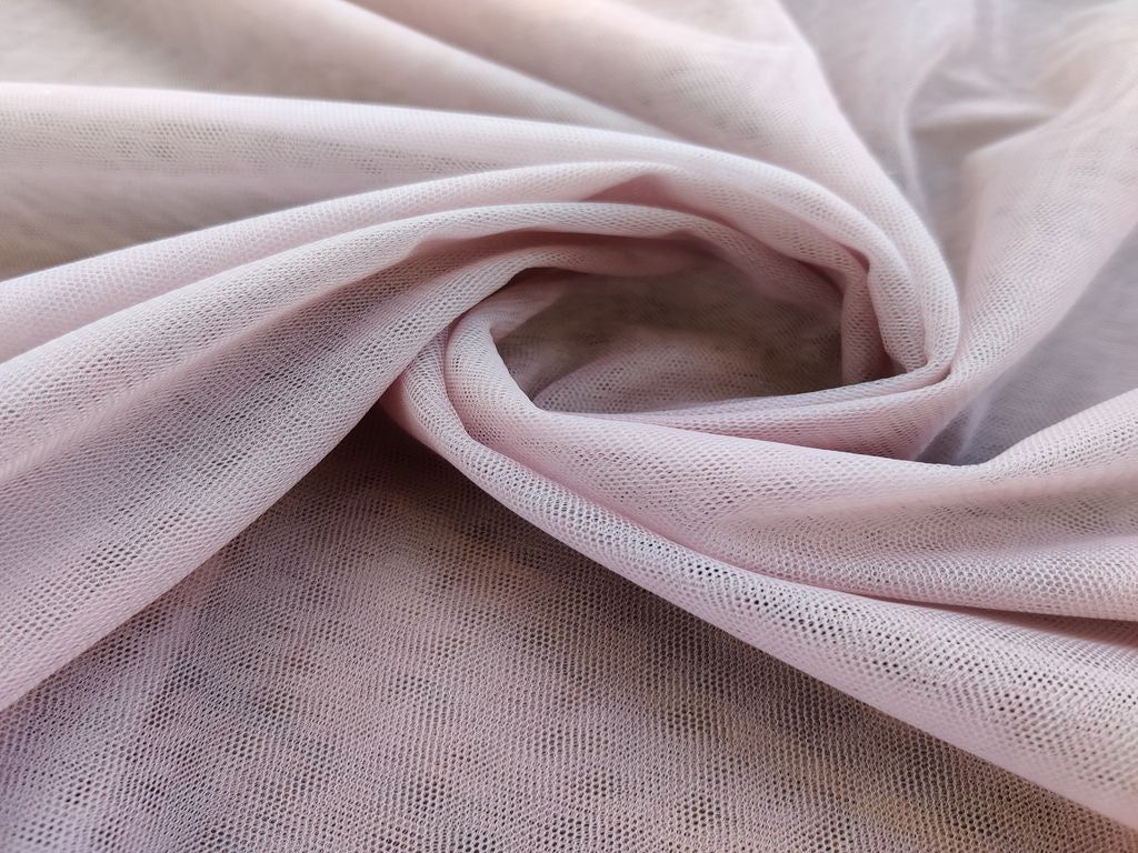 Lilac Plain Mono Net Fabric