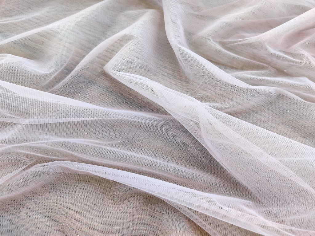 Lilac Plain Mono Net Fabric