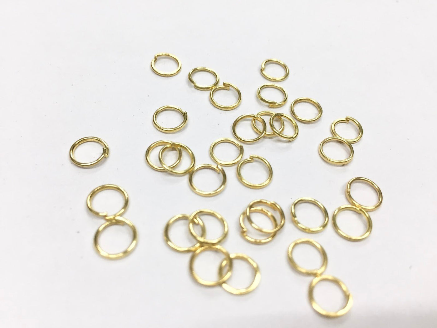 Golden Metal Connector Jump Rings- 6 mm (Wholesale)