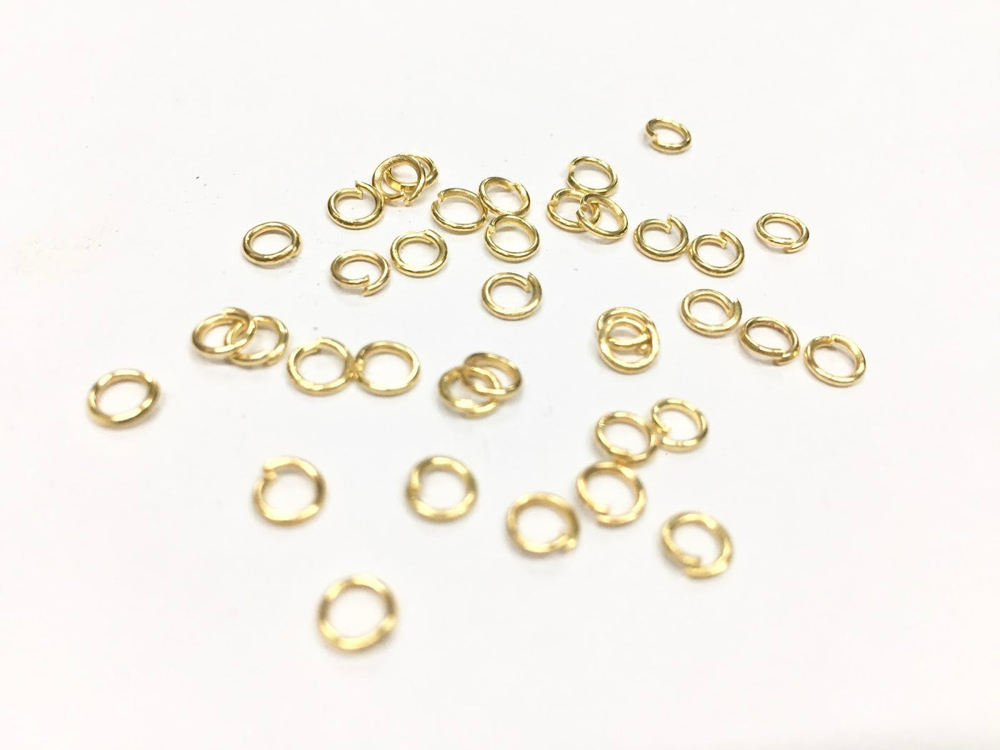 Golden Metal Connector Jump Rings- 4 mm (Wholesale)