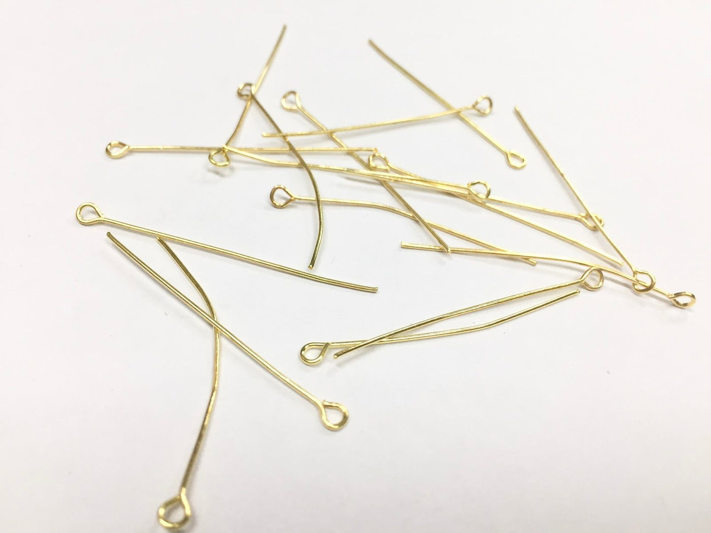 Golden Jewellery Making Metal Eye Pin- 42 mm (Wholesale)