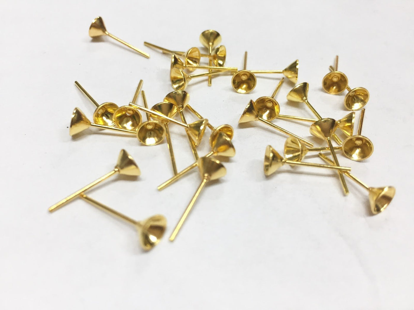 Golden Jewellery Making Metal Head Pin- 15x5 mm (Wholesale)