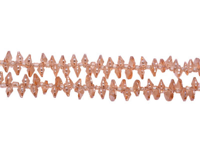 Peach Golden Shadow Flat Faceted Crystal Beads (Wholesale)