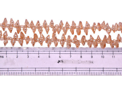 Peach Golden Shadow Flat Faceted Crystal Beads (Wholesale)