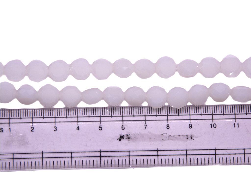 White Spherical Crystal Beads (Wholesale)