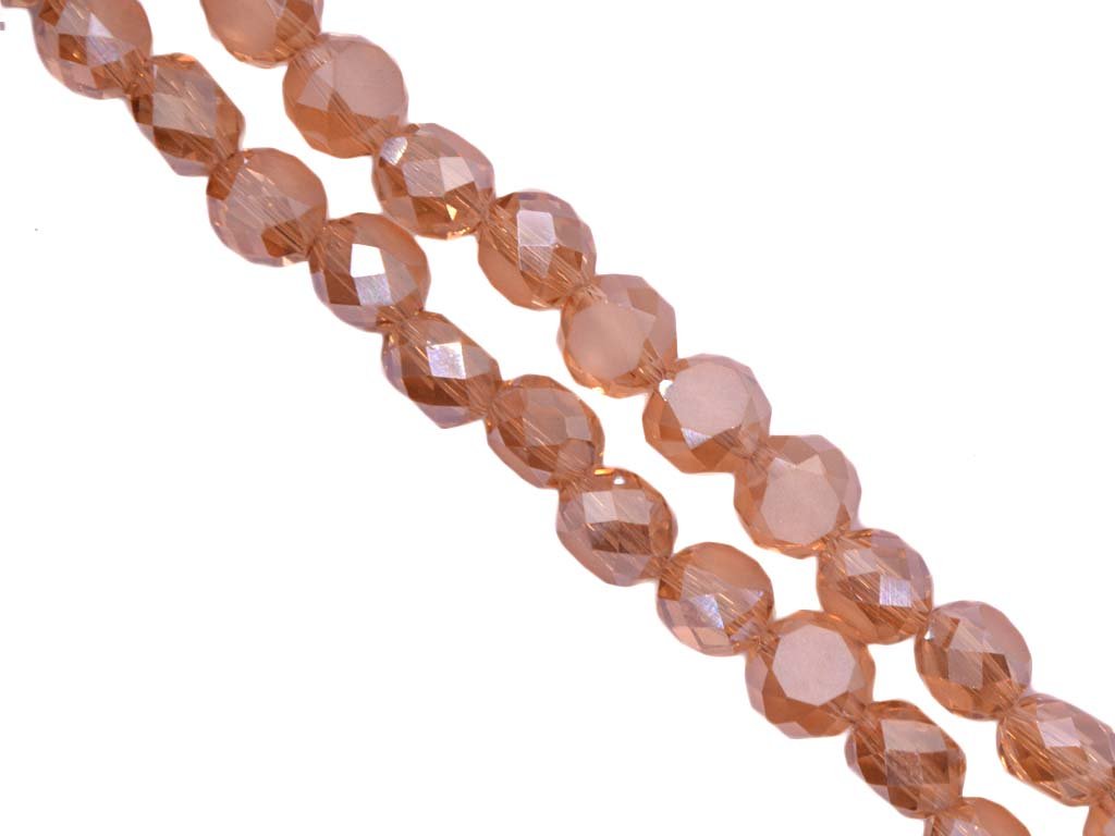 Peach Spherical Crystal Beads  (Wholesale)