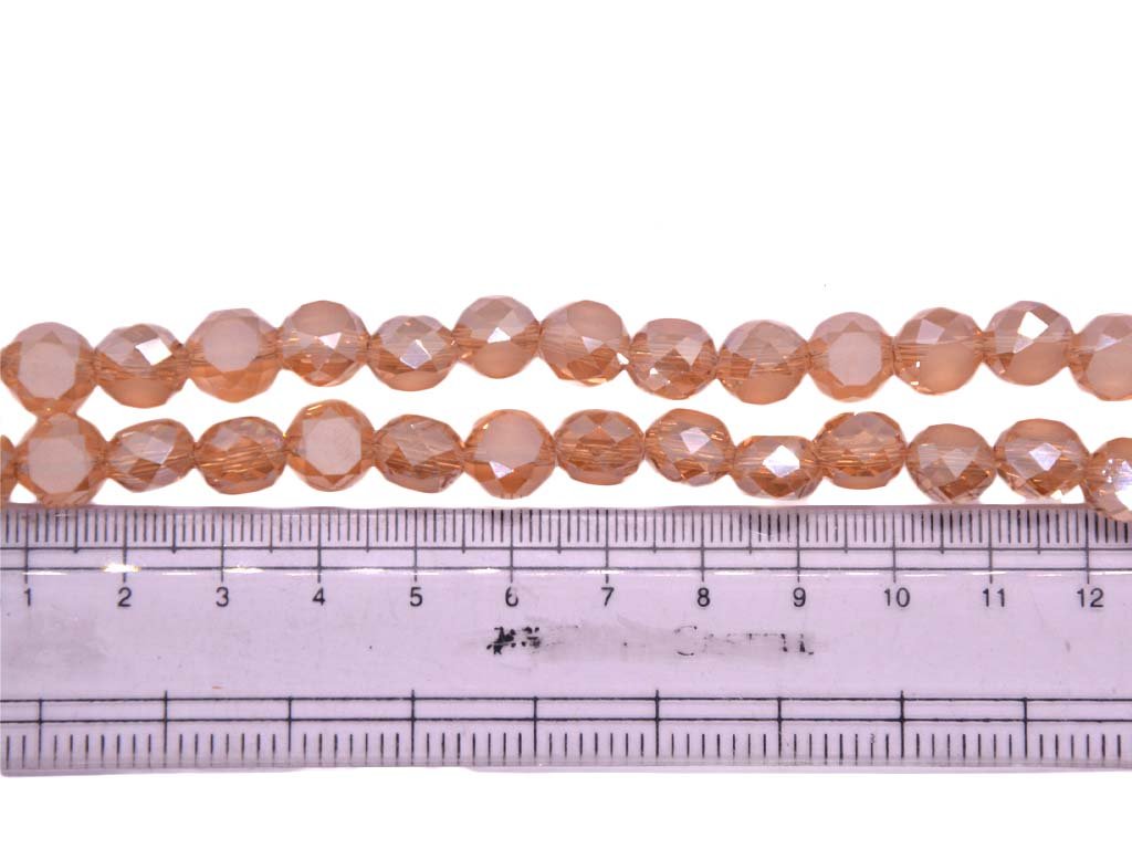 Peach Spherical Crystal Beads  (Wholesale)