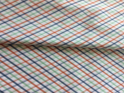 Multicolour White Checks Yarn Dyed Cotton Fabric