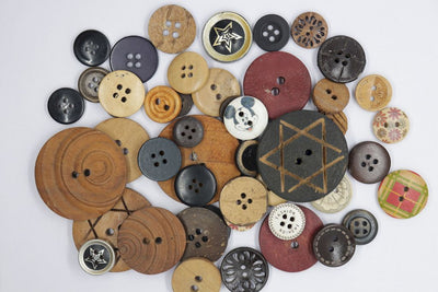 Multicolor Round Mix Size Wooden Button