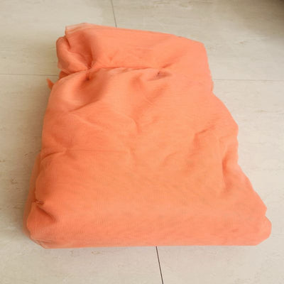 Saffron Orange Plain Mono Net Fabric (Wholesale)