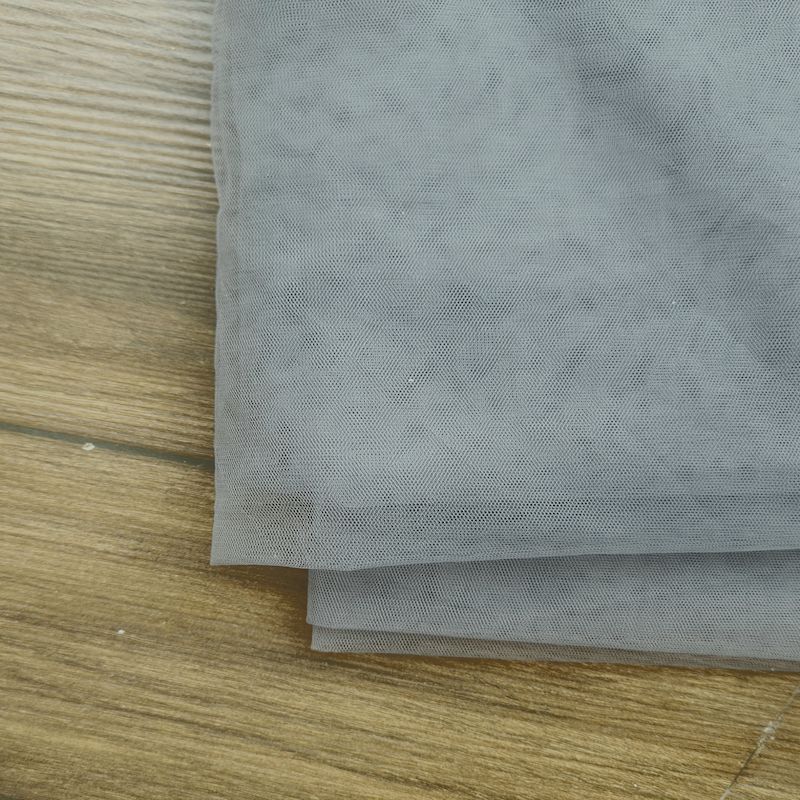 Dark Grey Plain Mono Net Fabric (Wholesale)