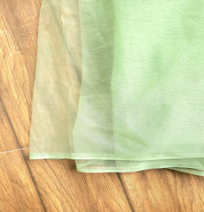 Sage Green Plain Mono Net Fabric