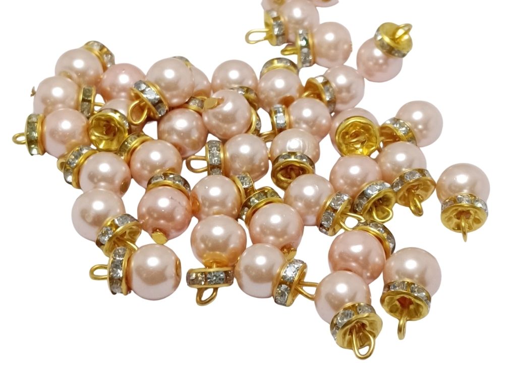 Cream Spherical Loreal Glass Beads