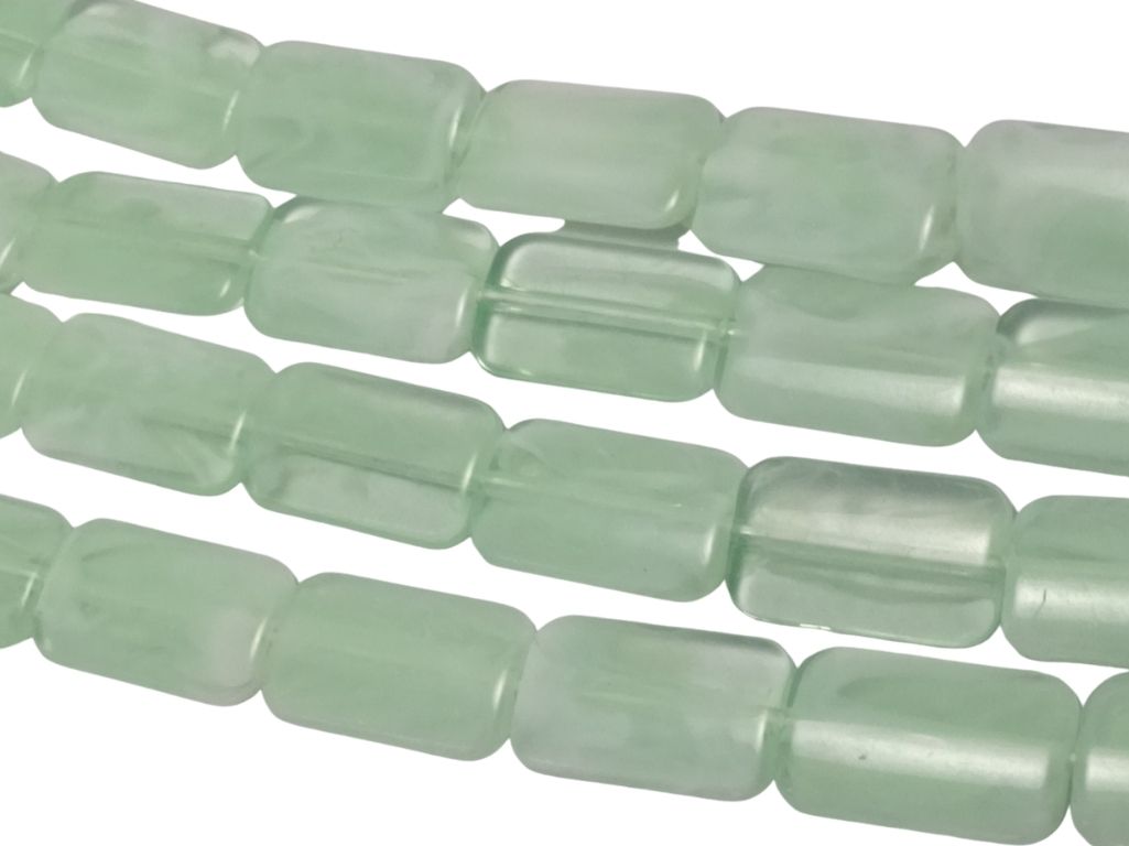 Mint Green Rectangular Resin Beads
