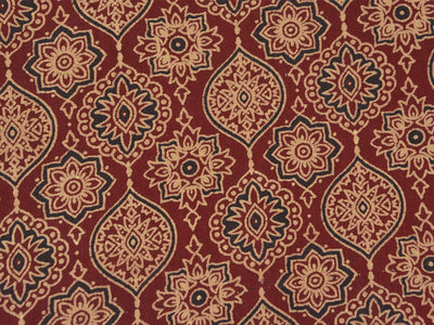 Red Traditional Pure Cotton Fabric
