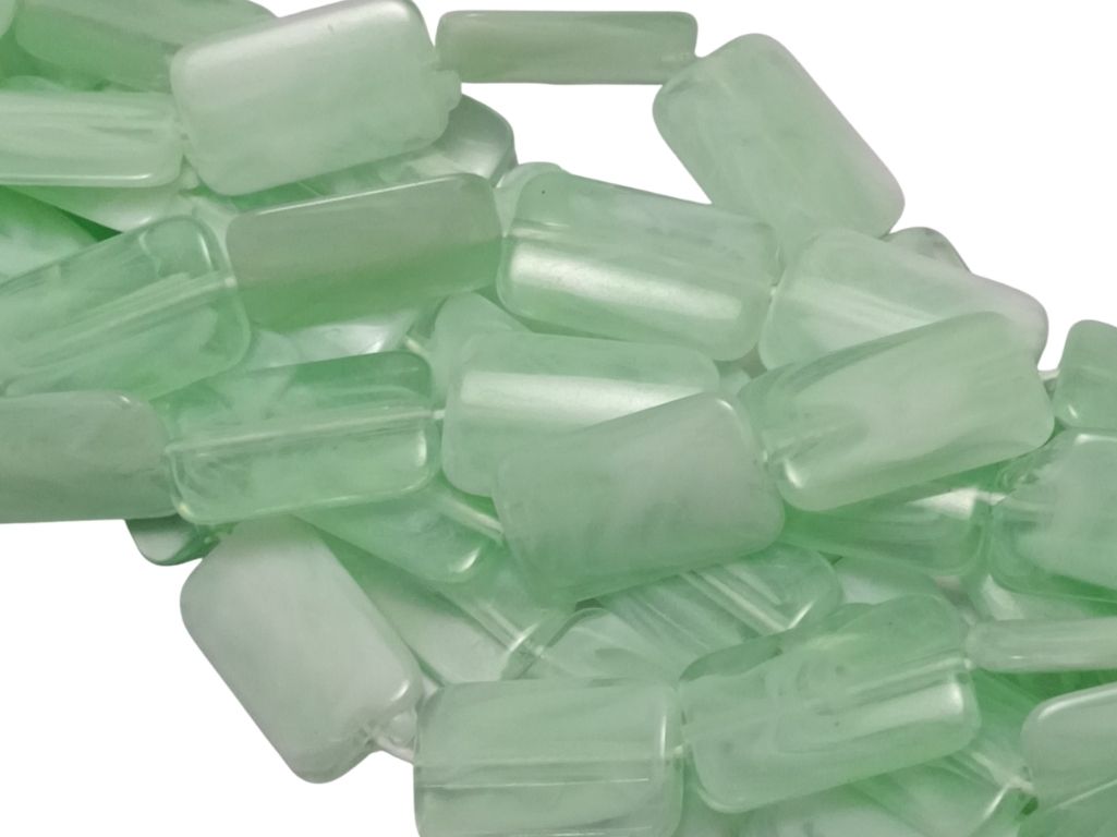 Mint Green Rectangular Resin Beads