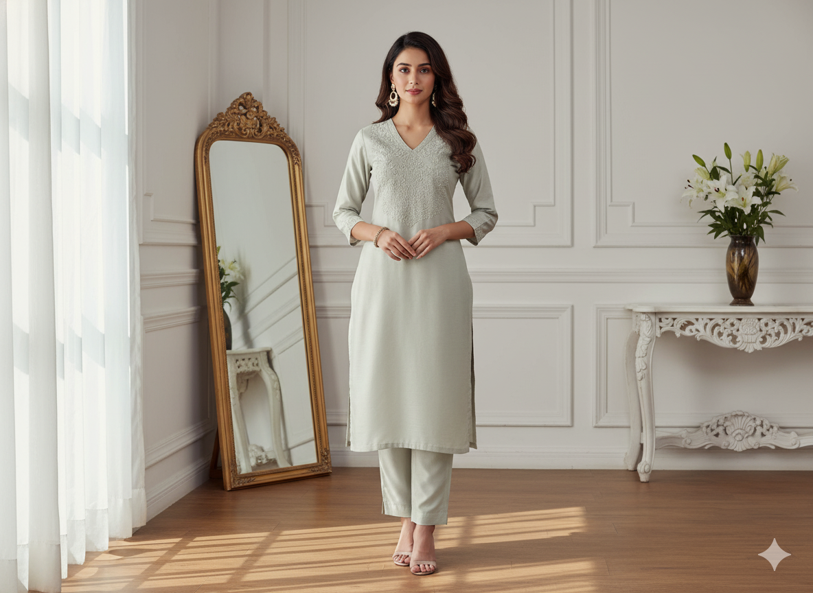 ऑफ व्हाइट प्लेन शुद्ध विस्कोस गाजी सिल्क फैब्रिक