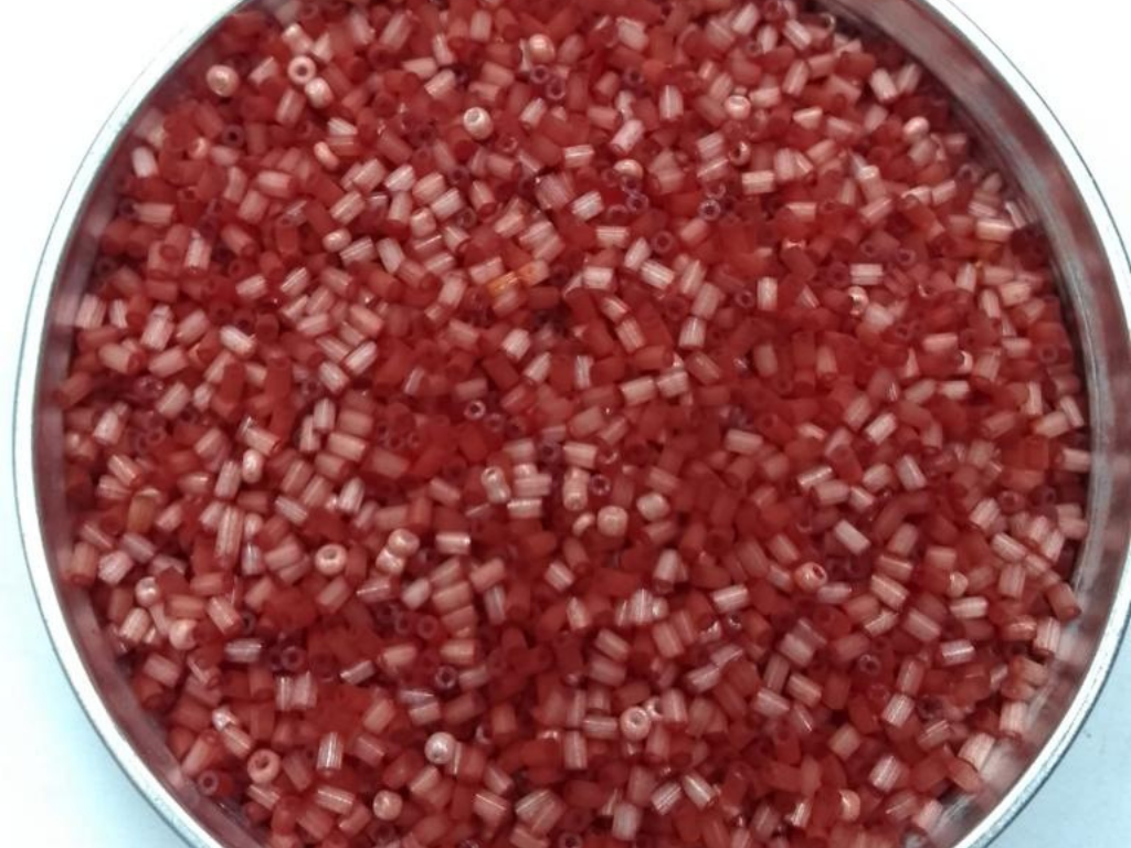 Light Red 2 Cut Glass Seed Beads- 2 mm