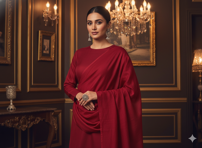 Blood Red Plain 100% Pure Mul Mul Cotton