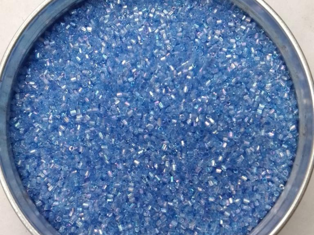 Azure Blue 2 Cut Glass Seed Beads- 1.5 mm