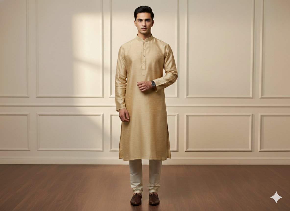 Off White Plain Bangalore Raw Silk Fabric  (Wholesale)