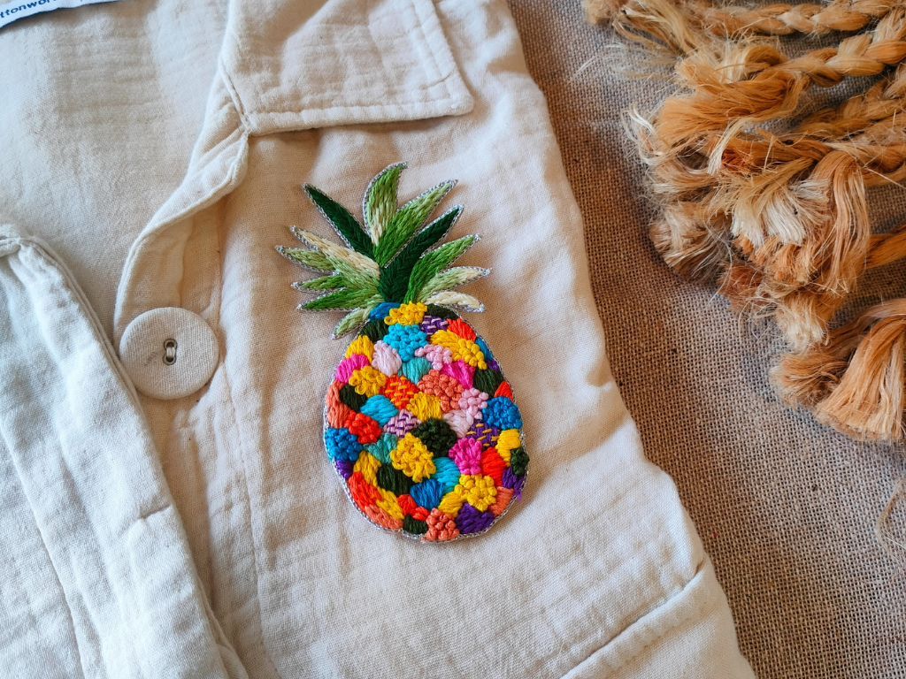 Multicolor Handcrafted Pineapple Patch