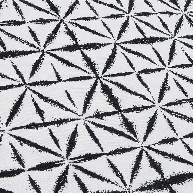 Black & White Abstract Printed Cotton Rayon Fabric