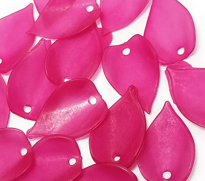 Glossy Pink Matte Finish Acrylic Embellishments With Hole