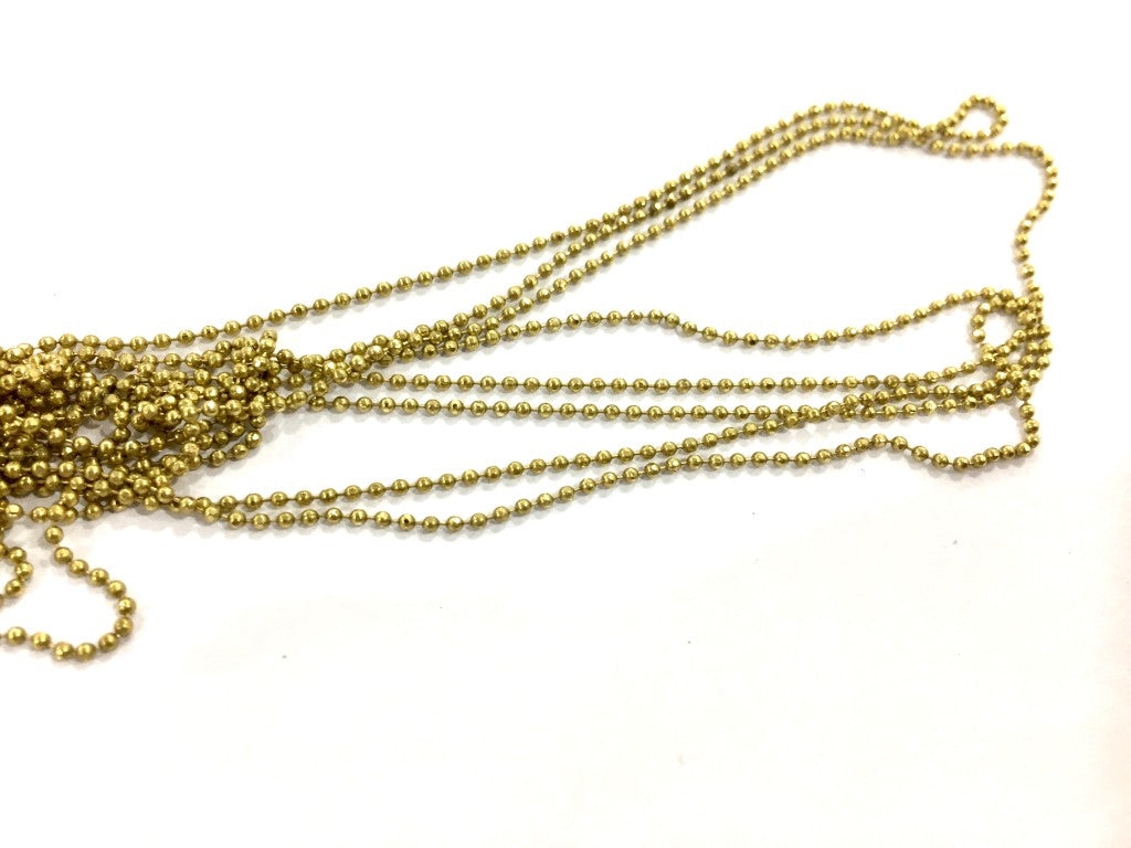 Golden Metal Ball Chain (Wholesale)