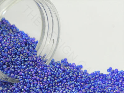 Blue Rainbow Round Seed Beads | The Design Cart (4331173380165)