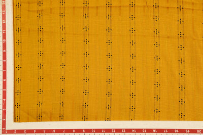 Yellow Stripes Yarn Dyed Viscose Blend Dobby Fabric