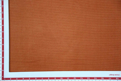 Rust Orange Plain Tussar Cotton Self Fabric