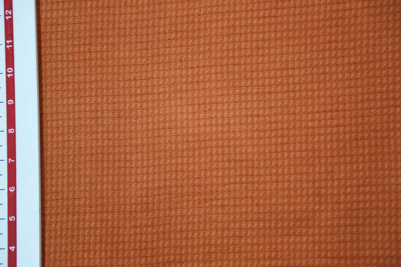 Rust Orange Plain Tussar Cotton Self Fabric