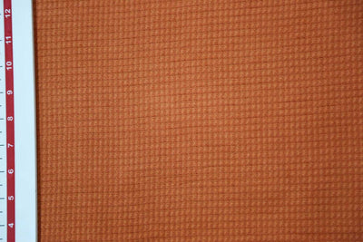 Rust Orange Plain Tussar Cotton Self Fabric