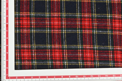 Multicolor Checks Wool Tweed Fabric