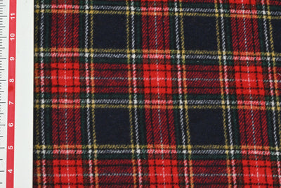 Multicolor Checks Wool Tweed Fabric