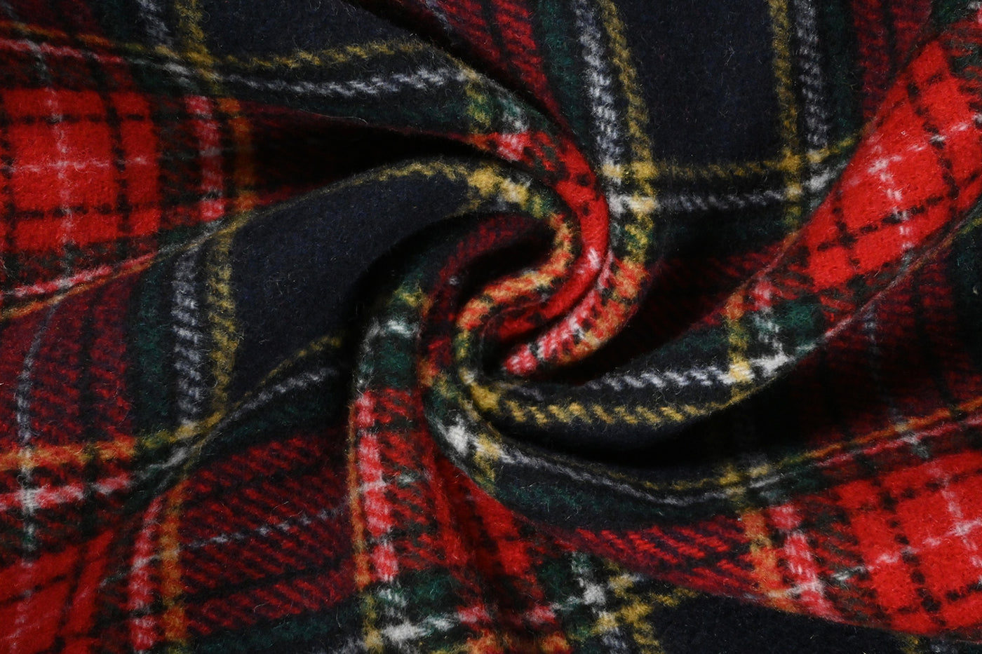 Multicolor Checks Wool Tweed Fabric