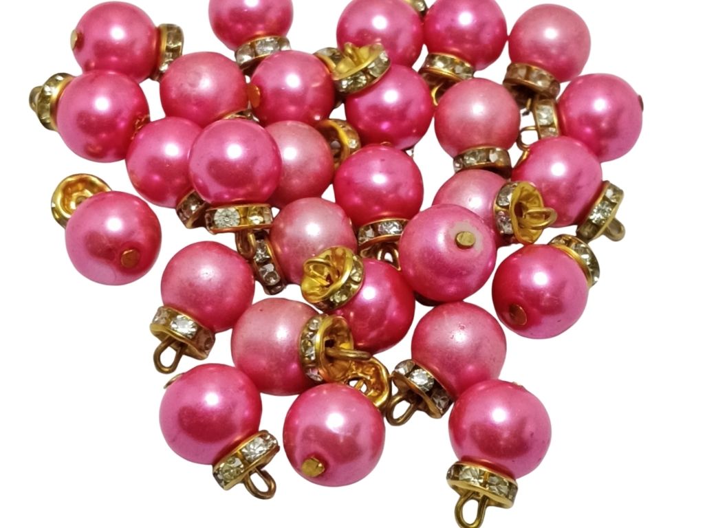 Onion Pink Spherical Loreal Glass Beads