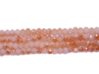 Peach Rosegold Double Tone Crystal Beads