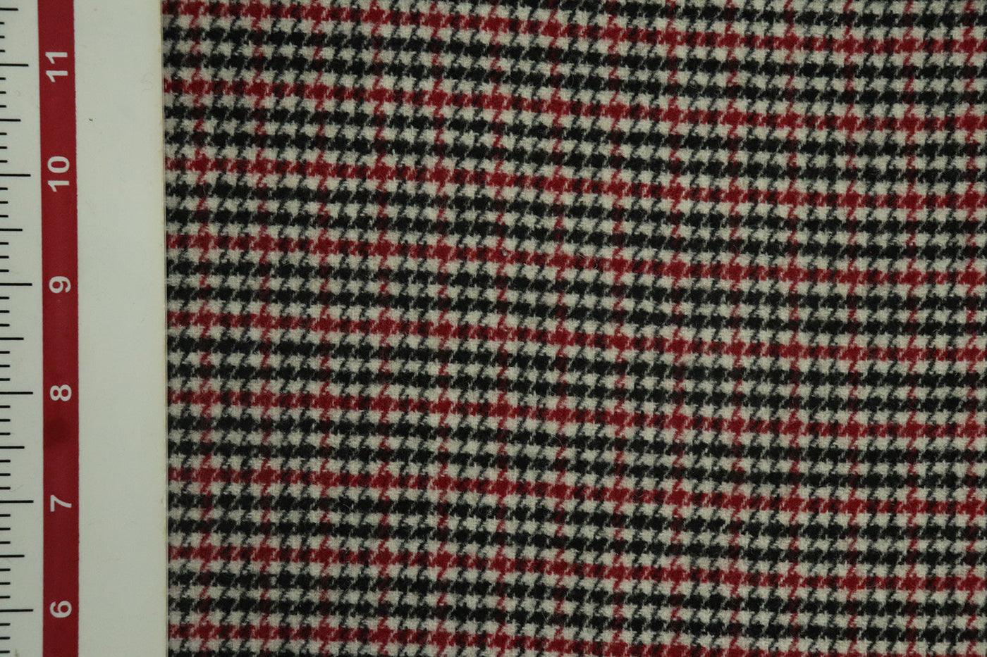 Multicolor Abstract Houndstooth Tweed Fabric