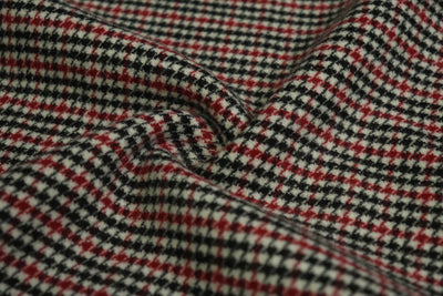 Multicolor Abstract Houndstooth Tweed Fabric
