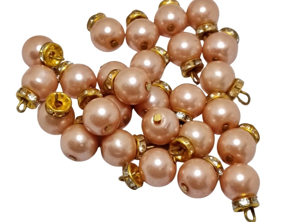 Light Brown  Spherical Loreal Glass Beads